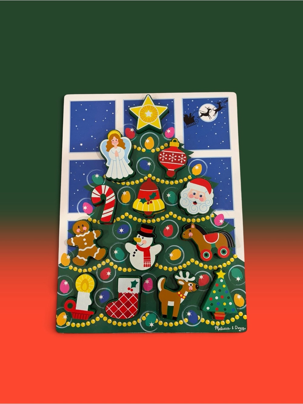 Melissa & Doug Christmas Tree Wooden Puzzle